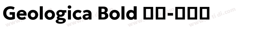 Geologica Bold 粗体字体转换